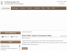 Tablet Screenshot of hindilanguage.info